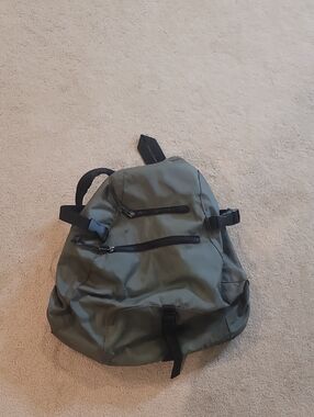 GAP Olive Green Nylon Backpack with Black Accents